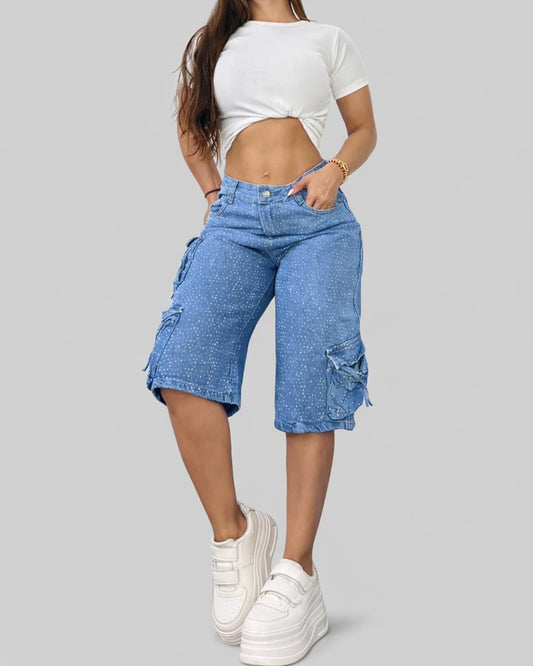 Bermuda Jean Cargo Brillos Urban