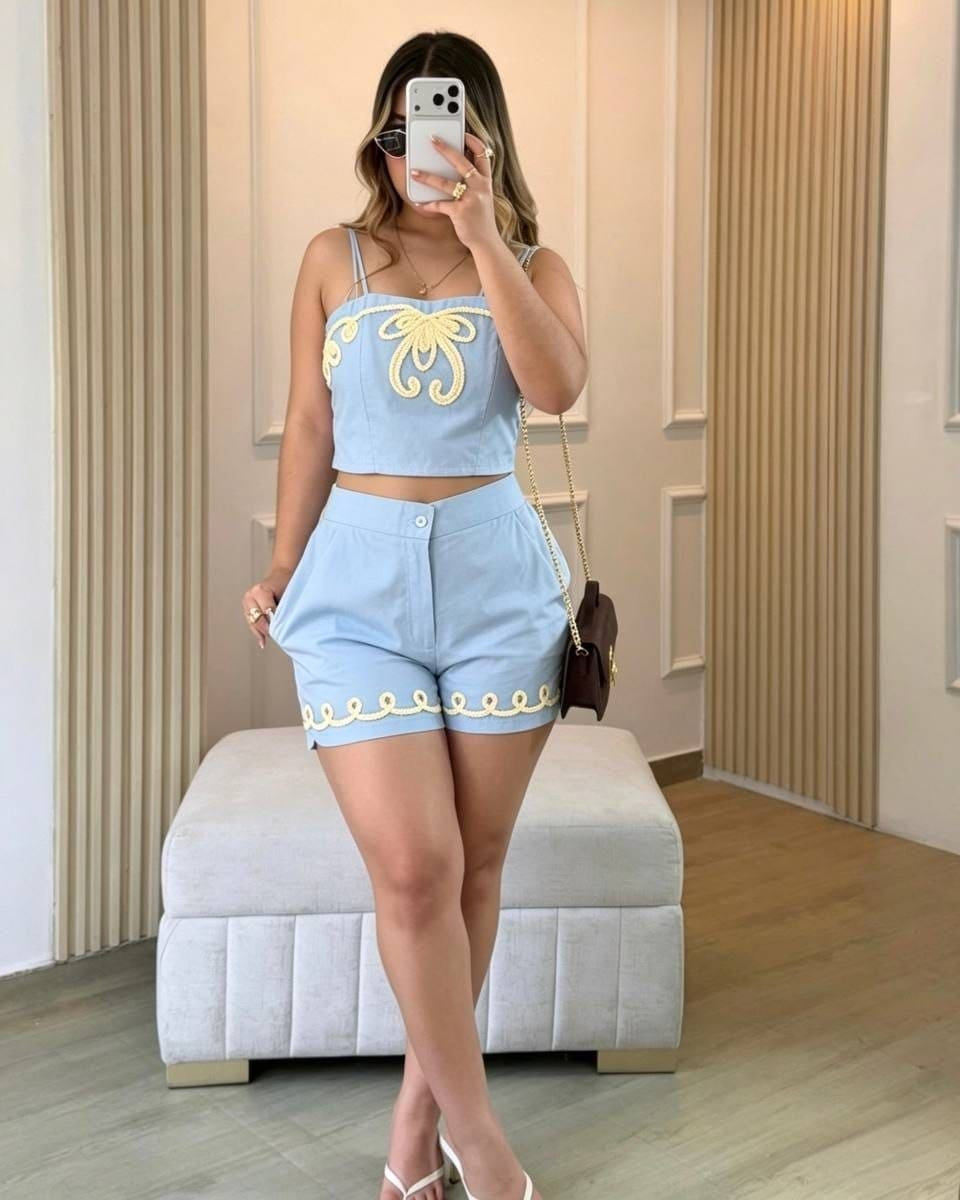 Set Top y Short Off-White