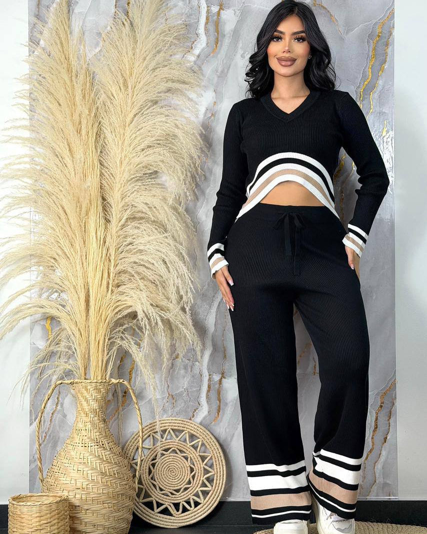 Conjunto Tejido Crop Modern Style