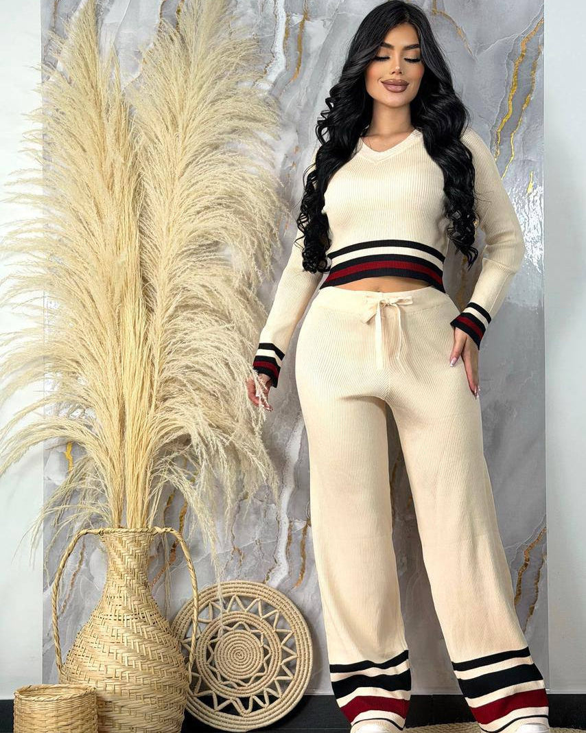 Conjunto Tejido Crop Modern Style