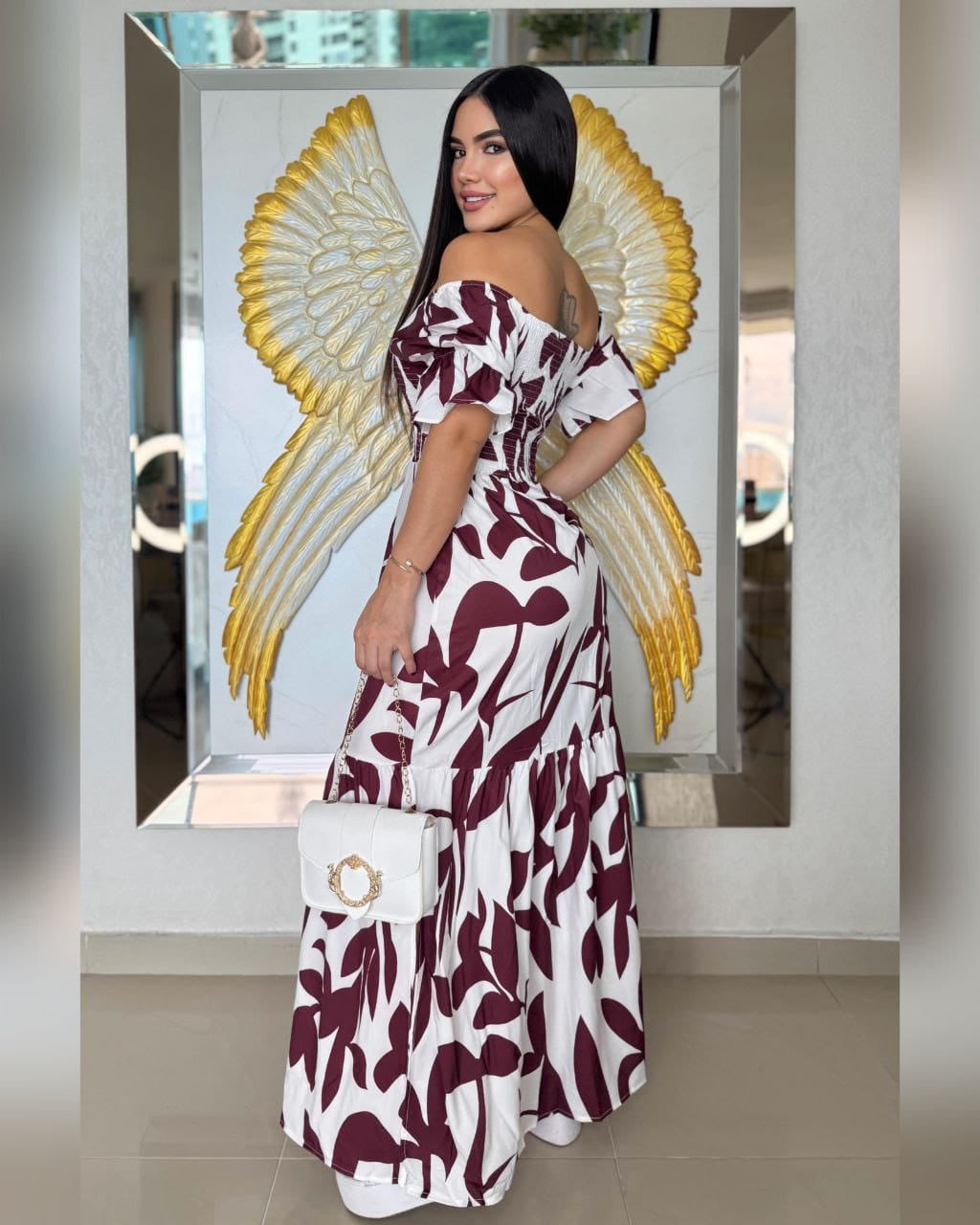 Vestido Largo Floral  Elegante