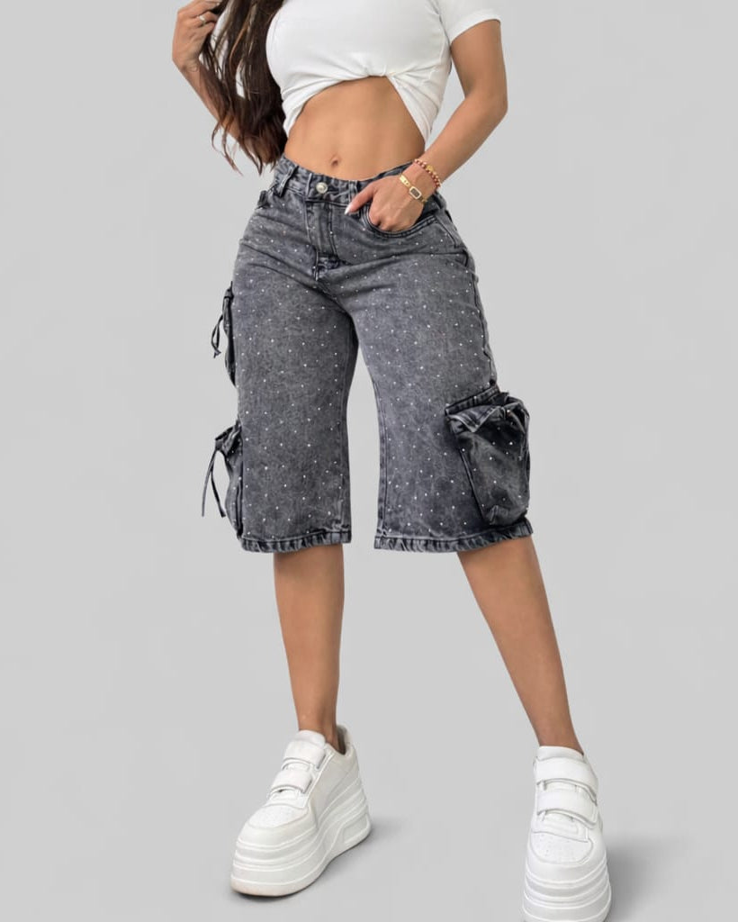 Bermuda Jean Cargo Brillos Urban