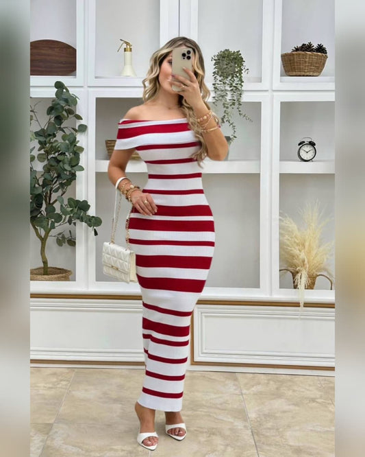 Vestido Contorno Rayas