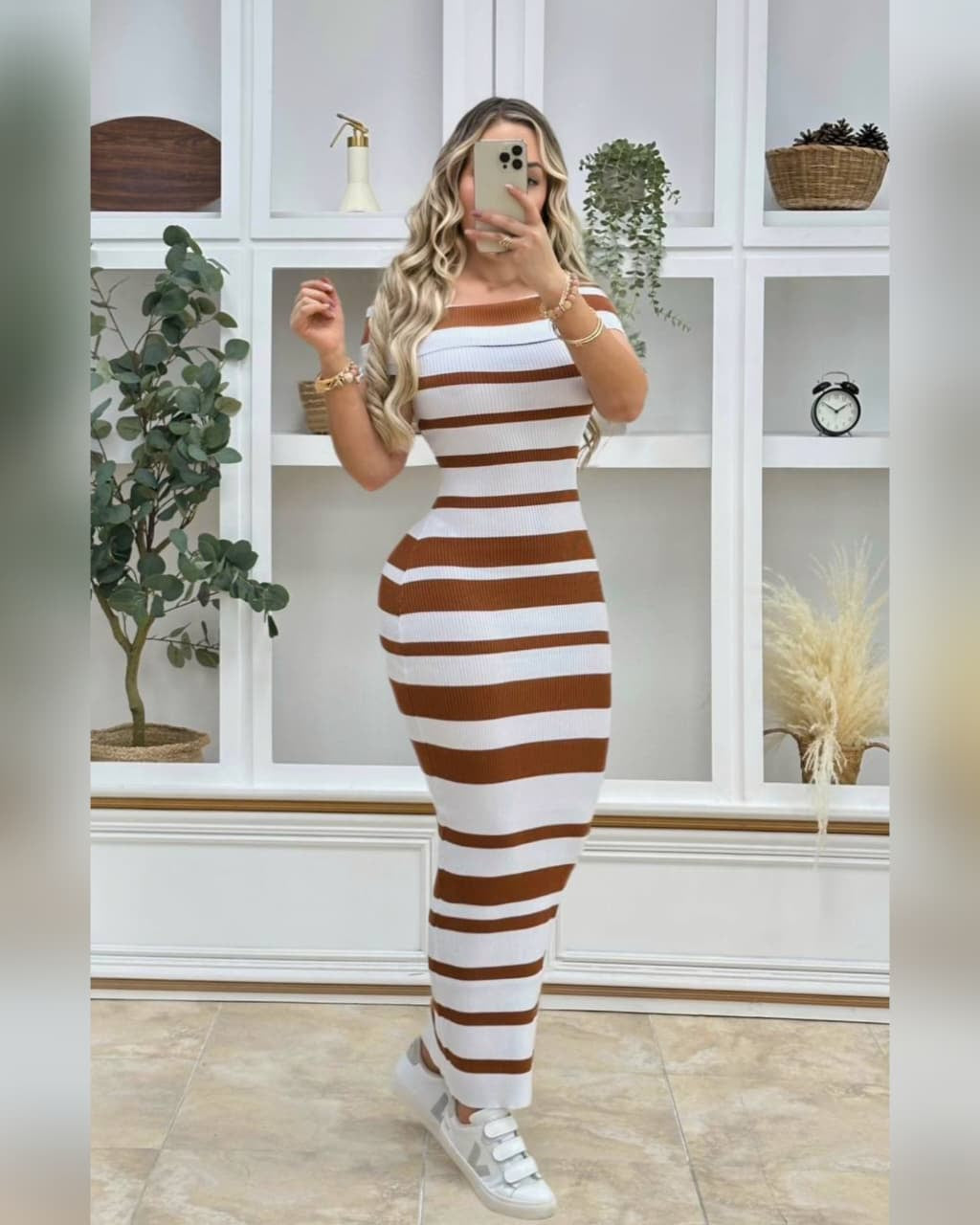Vestido Contorno Rayas