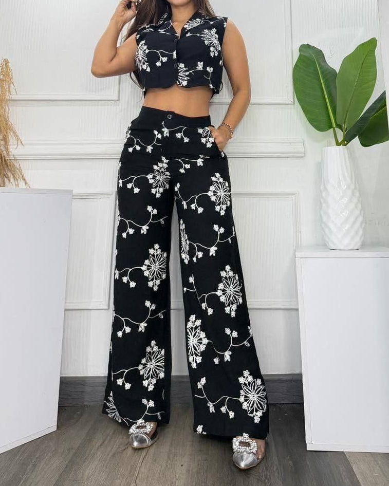 Conjunto Elegante Floral