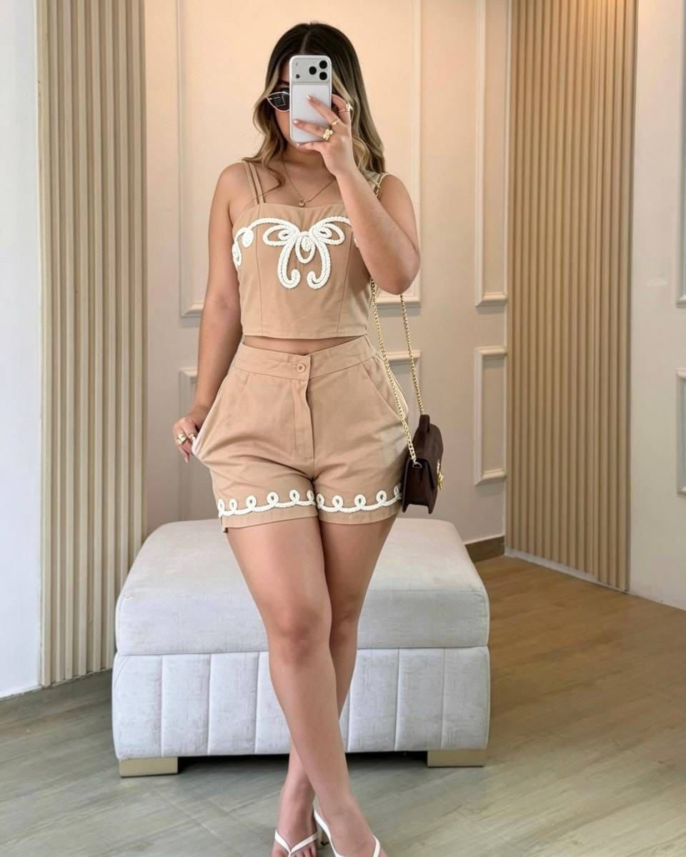 Set Top y Short Off-White